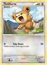 Teddiursa - Unleashed - Pokemon card