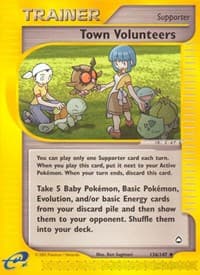 Town Volunteers - Aquapolis - Pokemon card