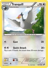 Tranquill - Black and White - Pokemon card