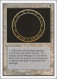 Circle of Protection: Black - Unlimited Edition - Magic: The Gathering card