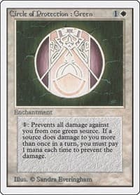 Circle of Protection: Green - Unlimited Edition - Magic: The Gathering card