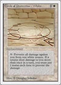 Circle of Protection: White - Unlimited Edition - Magic: The Gathering card