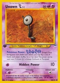 Unown [L] - Neo Destiny - Pokemon card