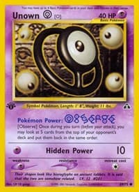 Unown [O] - Neo Discovery - Pokemon card