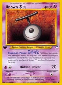 Unown [T] - Neo Destiny - Pokemon card