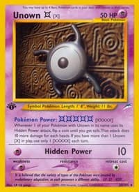 Unown [X] - Neo Destiny - Pokemon card