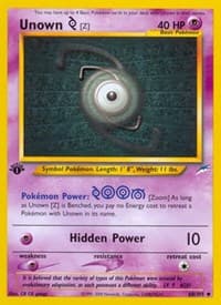 Unown [Z] - Neo Destiny - Pokemon card