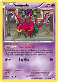Venipede - Boundaries Crossed - Pokemon card