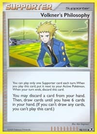 Volkner's Philosophy - Rising Rivals - Pokemon card
