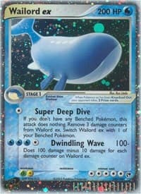 Wailord ex - EX Sandstorm - Pokemon card