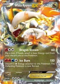 White Kyurem EX - Boundaries Crossed - Pokemon card