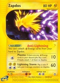 Zapdos - Aquapolis - Pokemon card