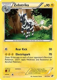 Zebstrika (43) - Black and White - Pokemon card
