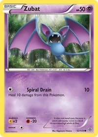 Zubat (52) - Plasma Storm - Pokemon card
