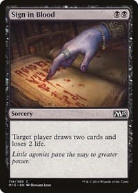 Sign in Blood - Magic 2015 (M15) - Magic: The Gathering card
