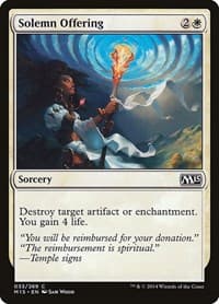 Solemn Offering - Magic 2015 (M15) - Magic: The Gathering card