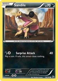 Sandile - XY - Flashfire - Pokemon card