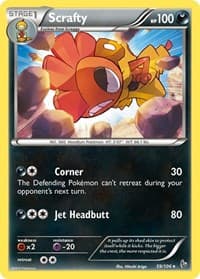 Scrafty - XY - Flashfire - Pokemon card