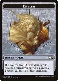 Emblem - Ajani Steadfast - Magic 2015 (M15) - Magic: The Gathering card