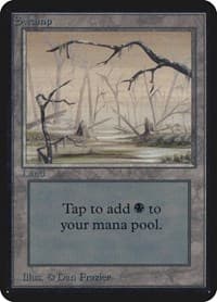 Swamp (B) - Alpha Edition - Magic: The Gathering card