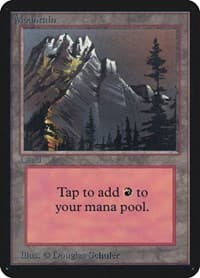 Mountain (A) - Alpha Edition - Magic: The Gathering card