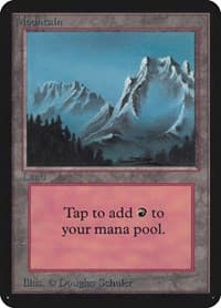 Mountain (B) - Alpha Edition - Magic: The Gathering card