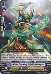 Knife Throwing Knight, Maleagant - BT14: Brilliant Strike - Cardfight Vanguard card