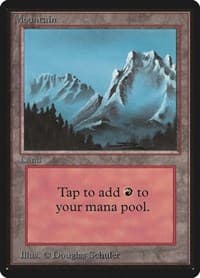 Mountain (B) - Beta Edition - Magic: The Gathering card
