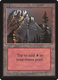 Mountain (A) - Beta Edition - Magic: The Gathering card