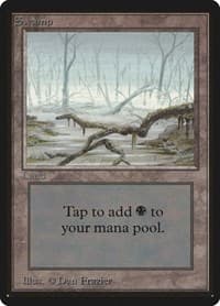 Swamp (A) - Beta Edition - Magic: The Gathering card