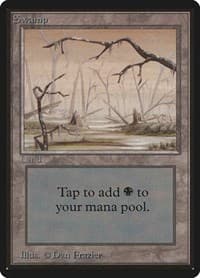 Swamp (B) - Beta Edition - Magic: The Gathering card
