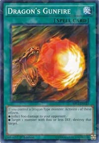 Dragon's Gunfire (Shatterfoil) - Battle Pack 3: Monster League - YuGiOh card