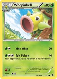 Weepinbell - XY - Furious Fists - Pokemon card
