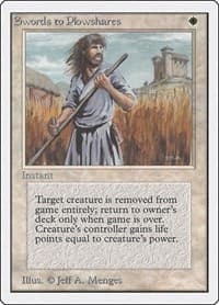 Swords to Plowshares - Unlimited Edition - Magic: The Gathering card