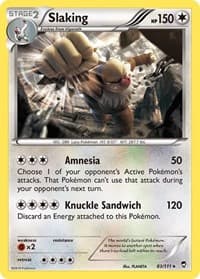 Slaking - XY - Furious Fists - Pokemon card