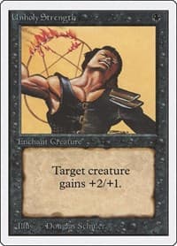 Unholy Strength - Unlimited Edition - Magic: The Gathering card