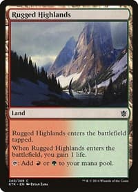 Rugged Highlands - Khans of Tarkir - Magic: The Gathering card