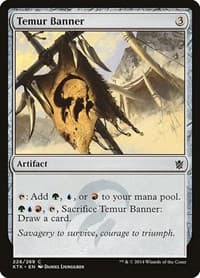 Temur Banner - Khans of Tarkir - Magic: The Gathering card