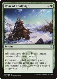 Roar of Challenge - Khans of Tarkir - Magic: The Gathering card