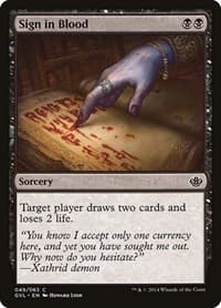 Sign in Blood - Duel Decks: Anthology - Magic: The Gathering card