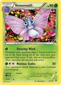Venomoth - XY - Phantom Forces - Pokemon card