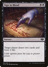 Sign in Blood - Commander 2014 - Magic: The Gathering card