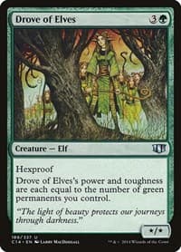 Drove of Elves - Commander 2014 - Magic: The Gathering card