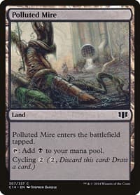 Polluted Mire - Commander 2014 - Magic: The Gathering card
