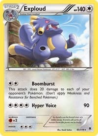 Exploud - XY - Phantom Forces - Pokemon card