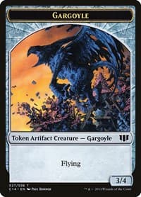 Gargoyle // Elf Warrior Double-Sided Token - Commander 2014 - Magic: The Gathering card