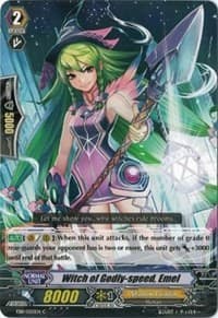 Witch of Godly-speed, Emel - EB11 - Requiem at Dusk - Cardfight Vanguard card
