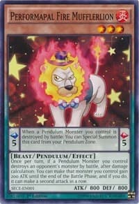 Performapal Fire Mufflerlion - Secrets of Eternity - YuGiOh card