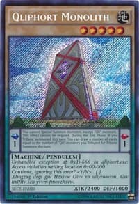 Qliphort Monolith - Secrets of Eternity - YuGiOh card