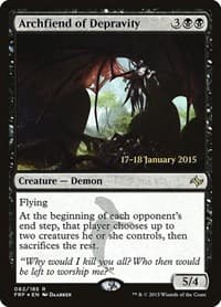 Archfiend of Depravity - Prerelease Cards - Magic: The Gathering card